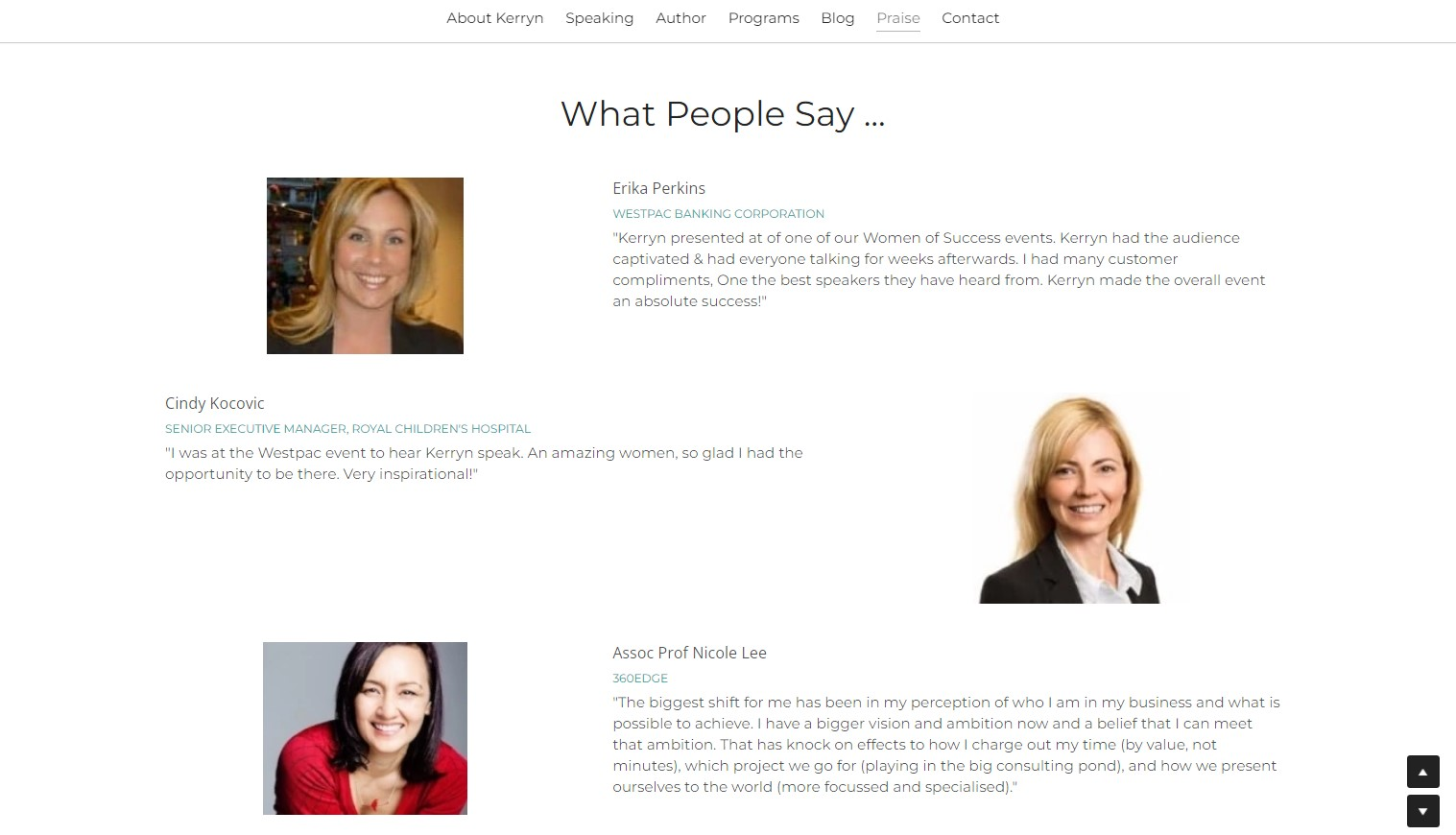 Kerryn Gamble Customer Testimonials Kerryn Gamble Customer Testimonials